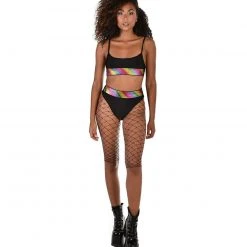 OhYes Black Rainbow High Cut Bottoms 11 OhYes Black Rainbow High Cut Bottoms