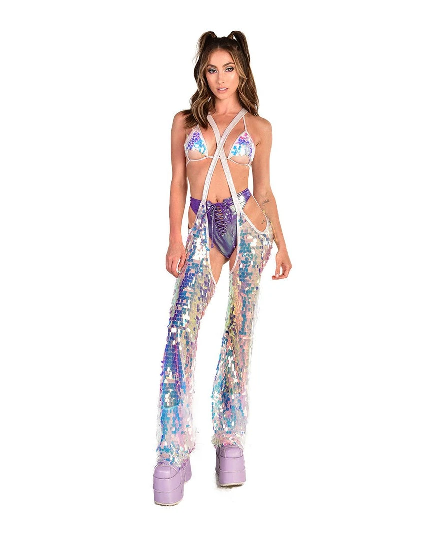Roma Boss Babe Sequin Chaps Bottoms 1 Roma Boss Babe Sequin Chaps Bottoms