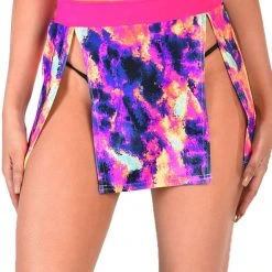 Bottoms Rolita Couture Neon Clouds Electric Amazon Skirt