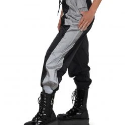 Hot & Delicious Black Bead Clothing Time 2 Get Lit Reflective Cargo Joggers