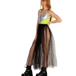 Hot & Delicious Black Bead Toxic Mesh Maxi Dress 6 Hot & Delicious Black Bead Toxic Mesh Maxi Dress