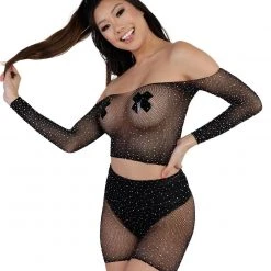 Leg Avenue Come On Ova Fishnet Rhinestone Biker Shorts Set 6 Leg Avenue Come On Ova Fishnet Rhinestone Biker Shorts Set