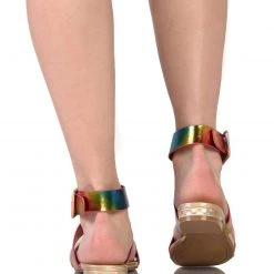 J.P. Original Corp Rainbow Day Holographic Sandals Shoes 5 J.P. Original Corp Rainbow Day Holographic Sandals Shoes