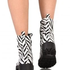 Legend Footwear Zebra Combat Boots Shoes