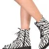 Legend Footwear Zebra Combat Boots Shoes