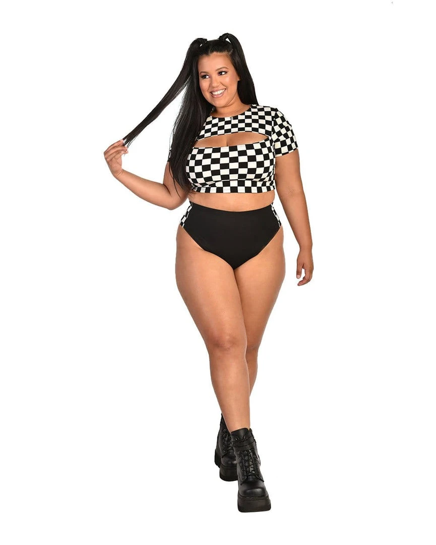 Cherry Mellow, Inc. Checked Out High Waisted Bottoms 2 Cherry Mellow, Inc. Checked Out High Waisted Bottoms