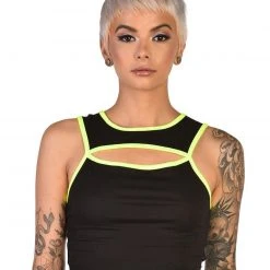 Day G Tops Cyber Buzz Halter Crop Top
