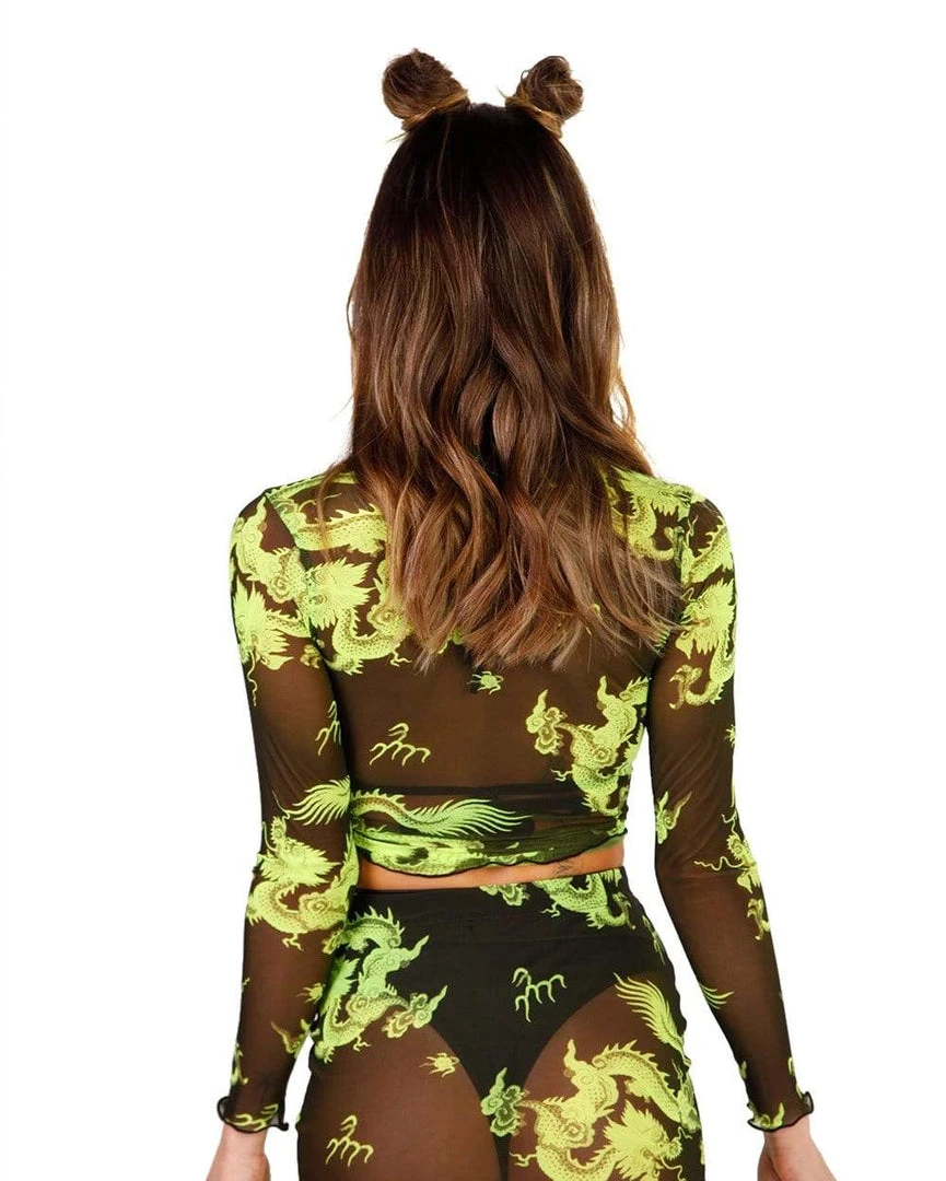 Rock & Rose Dragon Secrets Cropped Long Sleeve Tops 8 Rock & Rose Dragon Secrets Cropped Long Sleeve Tops