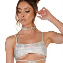 Dippin Daisies Holo Heaven Wrap Around Crop Top 20 Dippin Daisies Holo Heaven Wrap Around Crop Top