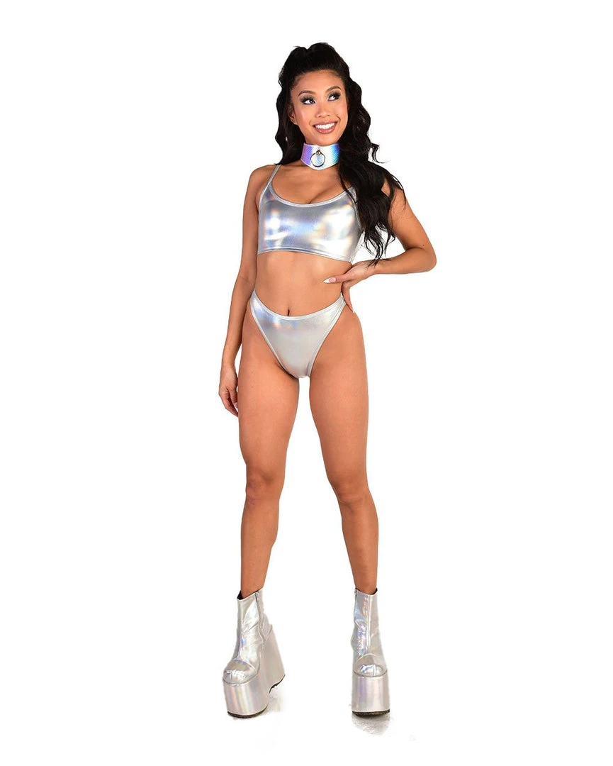 J. Valentine X IHR Silver Beam Crop Top 3 J. Valentine X IHR Silver Beam Crop Top