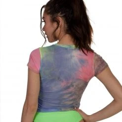 Rock & Rose Manic Mesh Tie-Dye T-Shirt