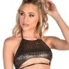 OhYes Tops Shimmering Snakeskin Underboob Top