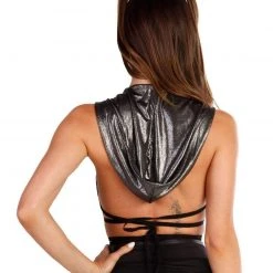 OhYes Soft As Snow Hooded Crop Top