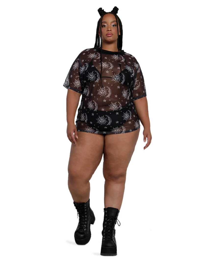 OhYes Tops Written In The Stars Mesh Oversized Tee 8 OhYes Tops Written In The Stars Mesh Oversized Tee