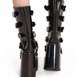 YRU Dune Rainbow Mushroom Platform Shoes