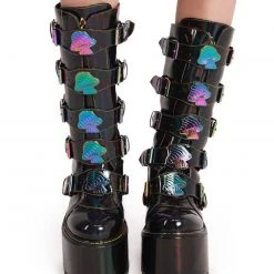 YRU Dune Rainbow Mushroom Platform Shoes