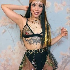 OhYes Lace Flowerfields Triangle Top Tops