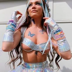 OhYes Clothing Stargirl Holo Underboob Top