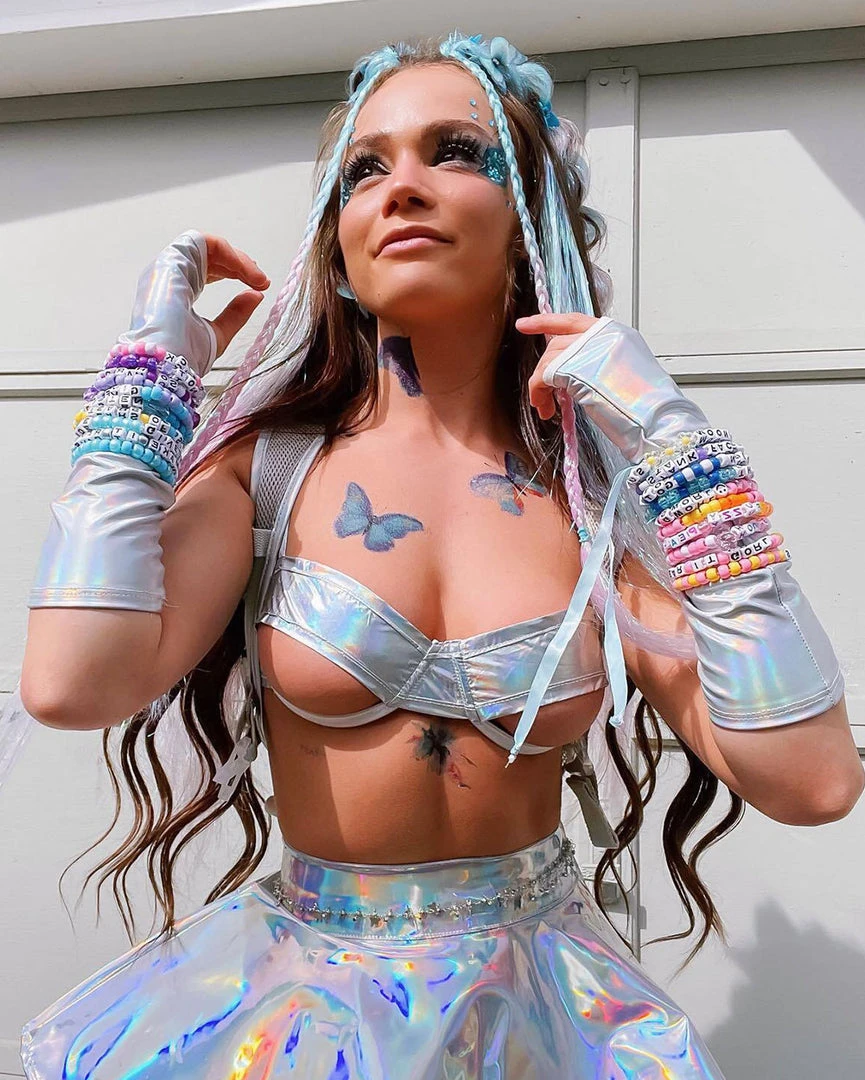 OhYes Clothing Stargirl Holo Underboob Top 1 OhYes Clothing Stargirl Holo Underboob Top